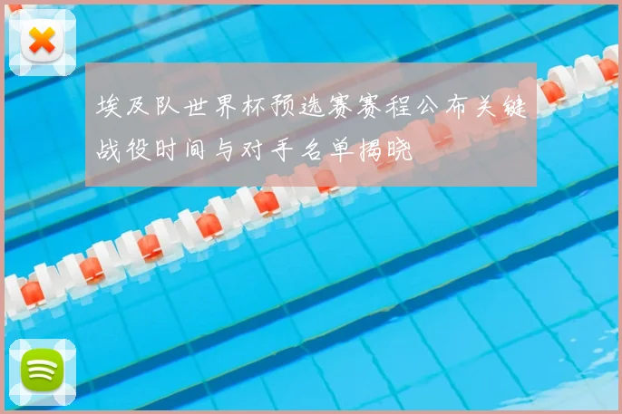 埃及队世界杯预选赛赛程公布关键战役时间与对手名单揭晓